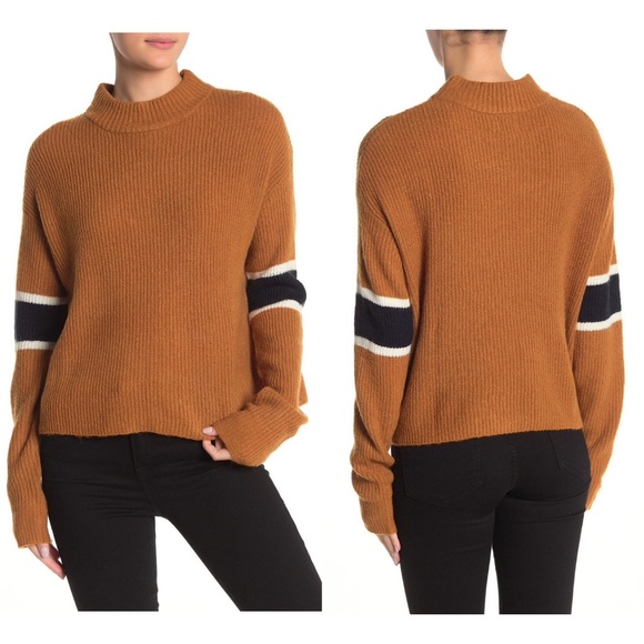 John & Jenn Sweaters - John & Jenn Mock Neck Pullover Sweater Size L NWT
